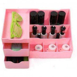 3 Colors Plastic Cosmetic Organizer Pull Out Storage Compartment Makeup Tool Nail Polish Case