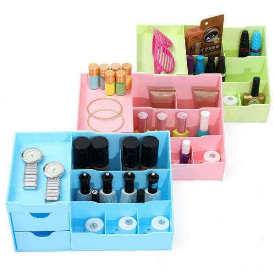 3 Colors Plastic Cosmetic Organizer Pull Out Storage Compartment Makeup Tool Nail Polish Case 3 Colors Plastic Cosmetic Organizer Pull Out Storage Compartment Makeup Tool Nail Polish Case