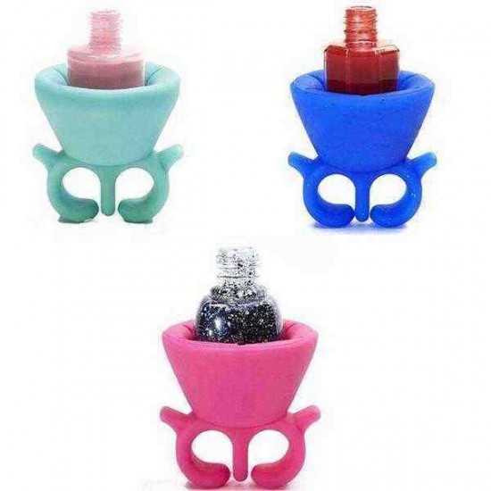 3 Colors Wearable Nail Polish Bottle Display Silicone Round Holder Stand 3 Colors Wearable Nail Polish Bottle Display Silicone Round Holder Stand