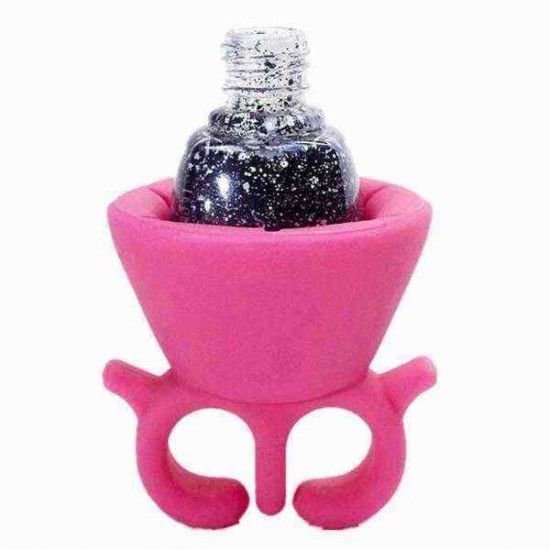 3 Colors Wearable Nail Polish Bottle Display Silicone Round Holder Stand 3 Colors Wearable Nail Polish Bottle Display Silicone Round Holder Stand