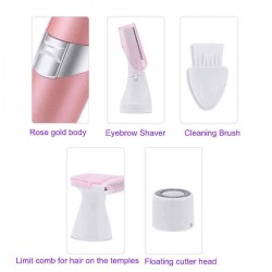 3 In 1 Portable Women Eyebrow Body Hair Shaver Painless Remover Epilator Trimmer