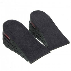 3-Layer 6cm Unisex Shoe Insole AIR Cushion Heel Insert Increase Taller Height Lift Pads