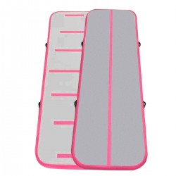 3 Meters Inflatable Air Track Floor Tumbling Gym Mat Airtrack Fitness Flooring Mat Exercise Landing Mat Yoga Martial Art Mats for Home Outdoor Gymnasium Training with Electric Air Pump Backpack Bag