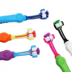 3 Sided Pet Dog Cat Health Cleaning Care Tool Toothbrush
