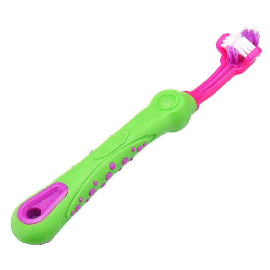 3 Sided Pet Dog Cat Health Cleaning Care Tool Toothbrush