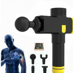3 Strength Silent Electric Percussion Massager Deep Body Muscle Vibration Massage Therapy Device with 4 Replaceable Heads