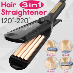 3 in 1 Hair Straightener Curling Iron Hair Styling Iron Curler Quick Hair Styler