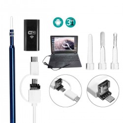 3 in 1 WIFI HD USB Endoscope Otoscope Camera Ear Cleaning For Phone Android PC