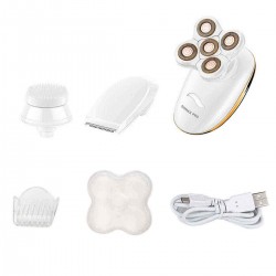 3 in 1 Women 5 Head Painless Hair Remover Epilator Body Facial Arm Legs Shaver