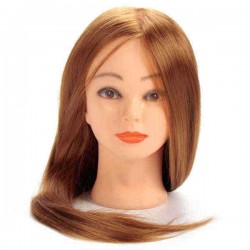 30% Real Human Hair Training Head Cutting Braiding Practice Mannequin Clamp Holder Gold
