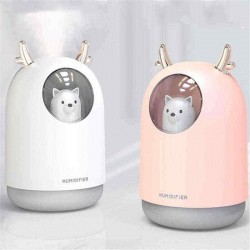 300ml Bear LED Ultrasonic USB Air Humidifier Anti-dry Burning Aroma Essential Oil Diffuser