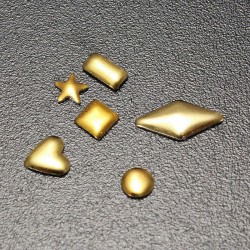 300pcs 3D Metal Alloy Heart Star Nail Art Design Decorations