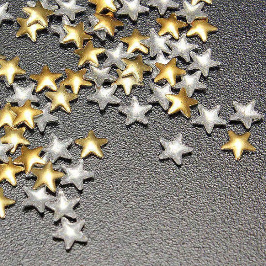 300pcs 3D Metal Alloy Heart Star Nail Art Design Decorations
