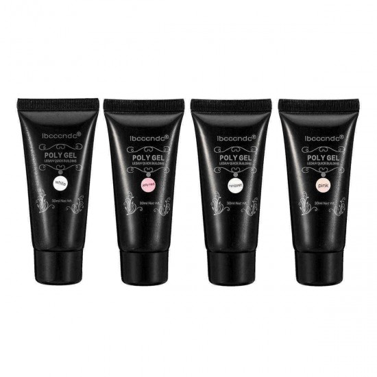 30ml Poly UV LED Gel Quick Building Nail Extension Nail Gel Builder Brush Set 30ml Poly UV LED Gel Quick Building Nail Extension Nail Gel Builder Brush Set