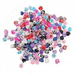 30pcs 3D Ceramic Rhinestone Rose Flower Nail Art Decorations