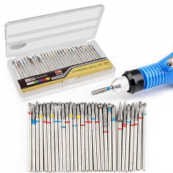 30pcs Electric Power Drill Bits Polishing Engraving Grinder Nail Salon Tungsten Steel Manicure Tools