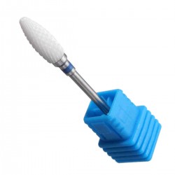 3/32'' White Ceramic Nail Drill Bits Polish File Nail Art Manicure Tools