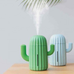 340ml Cactus Air Humidifier Three Colors Romantic Ultrasonic Soft Light Mist Maker Purifier