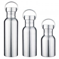 350-750ML 304 Stainless Steel Wide Mouth Sport Water Bottle With Carry Outdoor Cycling Running Drink