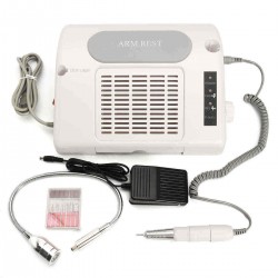 35000RPM Nail Drill Equipped Suction Dust Collector Machine Desk Lamp 3 in 1 Salon Nail Art Tool