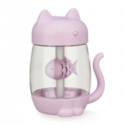 350ML 3 IN 1 Cute Cat Ultrasonic Humidifier Night Light Aromatherapy Diffusers USB Auto Air Freshener