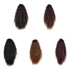 35cm 5 Colors Extension Girl Corn Wavy Fluffy Ponytail Wig Clip Ponytail Hair Synthetic Wig