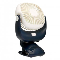 360 Degree Adjustable Portable 2 In 1 Clip On Fan Camping Fan USB Rechargeable Mini Desk Pram Fan