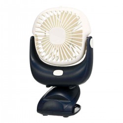 360 Degree Adjustable Portable 2 In 1 Clip On Fan Camping Fan USB Rechargeable Mini Desk Pram Fan