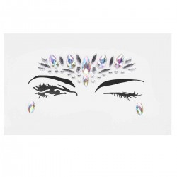 3D Acrylic Facial Decoration Rhinestone Sticker Stage Masquerade Fashion Show Makeup Decorations