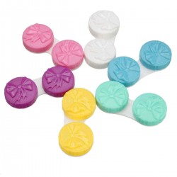 3D Bow Pattern Lovely Traveling Contact Lens Case Eye Care Box