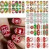 3D Christmas Elk Snowflake Luminous Nail Full Stickers