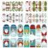 3D Christmas Tree Santa Claus Luminous Nail Full Stickers