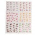 3D Colorful Flower Water Transfer Nail Stickers