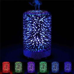 3D Glass Light Essential Oil Aroma Diffuser Ultrasonic Humidifier Aromatherapy