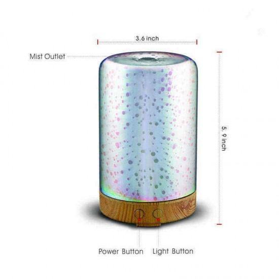 3D Glass Light Essential Oil Aroma Diffuser Ultrasonic Humidifier Aromatherapy 3D Glass Light Essential Oil Aroma Diffuser Ultrasonic Humidifier Aromatherapy
