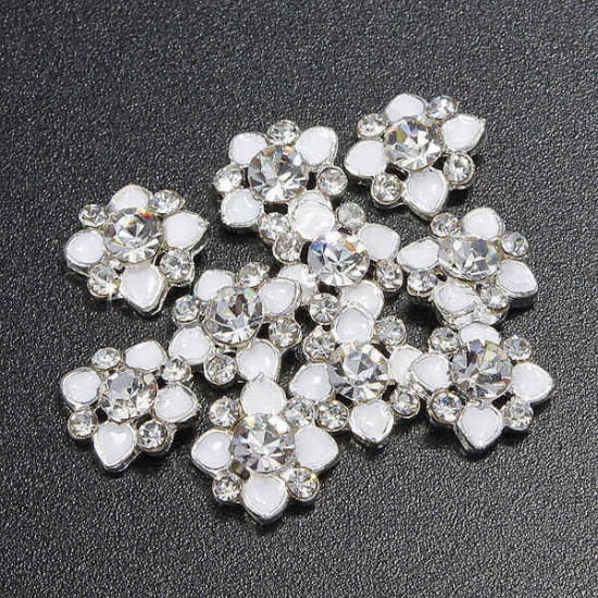 3D Glitter Fox Square Skull Rhinestone Metal Nail Art Stickers