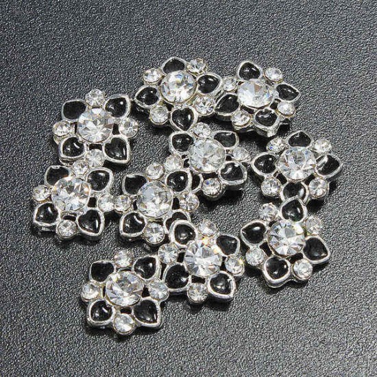 3D Glitter Fox Square Skull Rhinestone Metal Nail Art Stickers