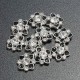 3D Glitter Fox Square Skull Rhinestone Metal Nail Art Stickers