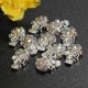 3D Glitter Fox Square Skull Rhinestone Metal Nail Art Stickers