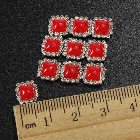 3D Glitter Fox Square Skull Rhinestone Metal Nail Art Stickers