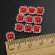 3D Glitter Fox Square Skull Rhinestone Metal Nail Art Stickers