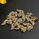 3D Glitter Fox Square Skull Rhinestone Metal Nail Art Stickers