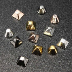 3D Glitter Metallic Cone Studs Rivets Nail Art Stickers