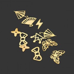 3D Gold Metal DIY Nail Art Decoration Sticker Wheel