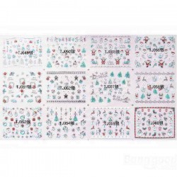 3D Sliver Christmas Style Nail Art Sticker