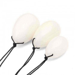3Pcs Comfortable Set Massage Natural White Jade Eggs  Exercise Ball