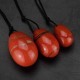 3Pcs Drilled Natural Smokey Quartz Crystal Yoni Egg With Storage Pouch Cords Manual Massager 3Pcs Drilled Natural Smokey Quartz Crystal Yoni Egg With Storage Pouch Cords Manual Massager