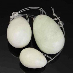 3Pcs White Body Massage Stone Vaginal Muscle Tightening Kegel Exercise Egg