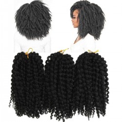 3Pcs/pack Mali Bob 8" Soft Curl Curly Twist Crochet Braiding Hair Synthetic Braid
