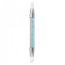 3pcs Silicone Double End Nail Art Carved Pen Hollow Engraving Painting Dotting Pens